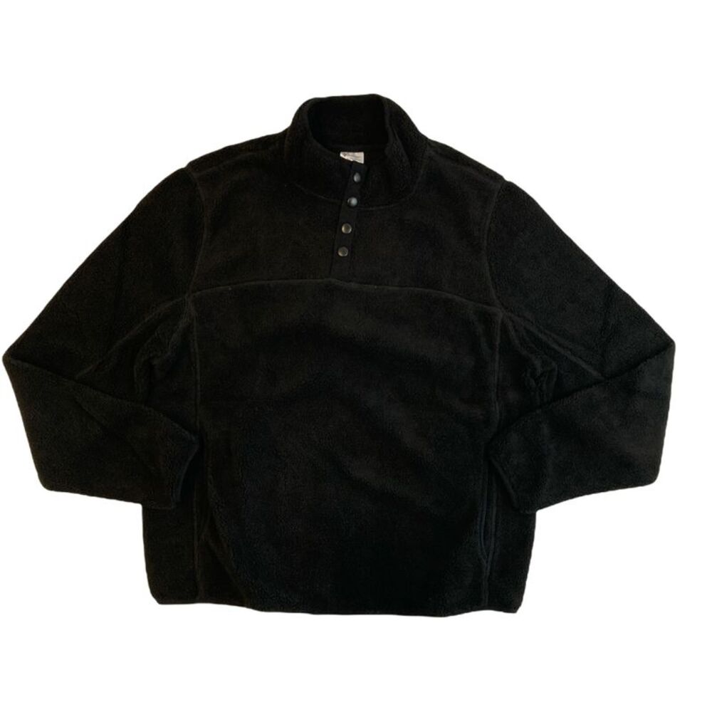 Member's Mark Men's Alpine Sherpa Quarter Snap Pullover - Black